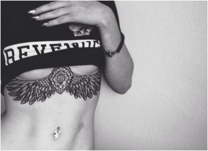 Underboob wings tattoo designs - Tattoo Designs for Women