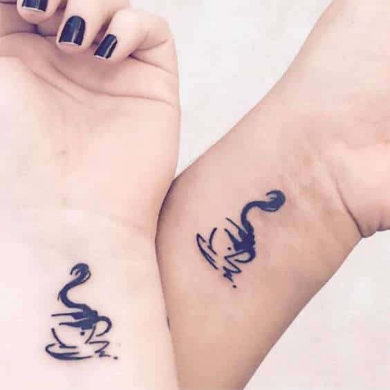 Simple wrist cup of coffee tattoos for women