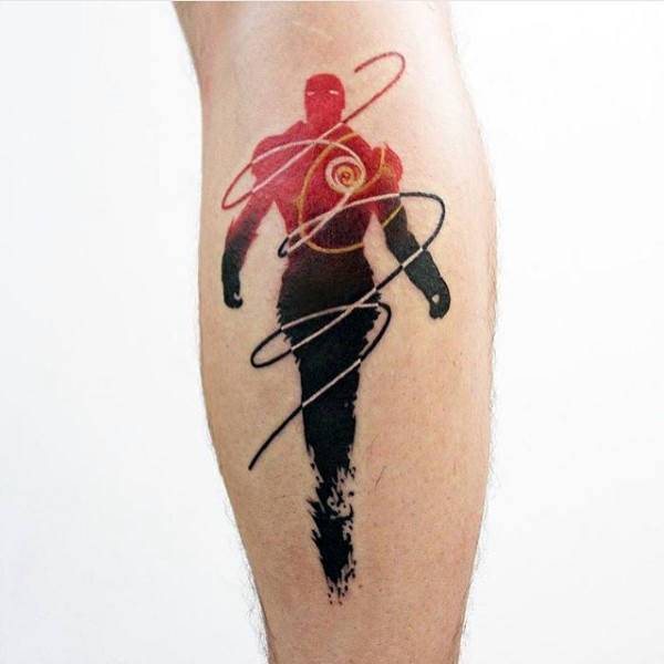 Iron man unique small leg tattoos - Tattoo Designs for Women
