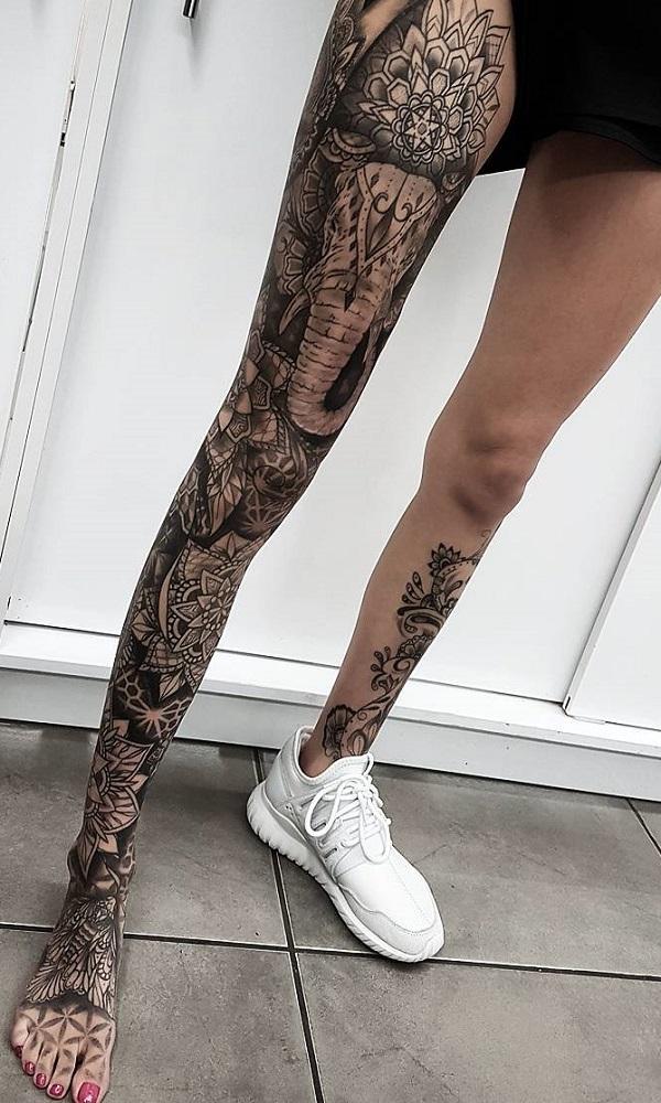 Full Leg Tattoo For Women  Tattoo Designs for Women