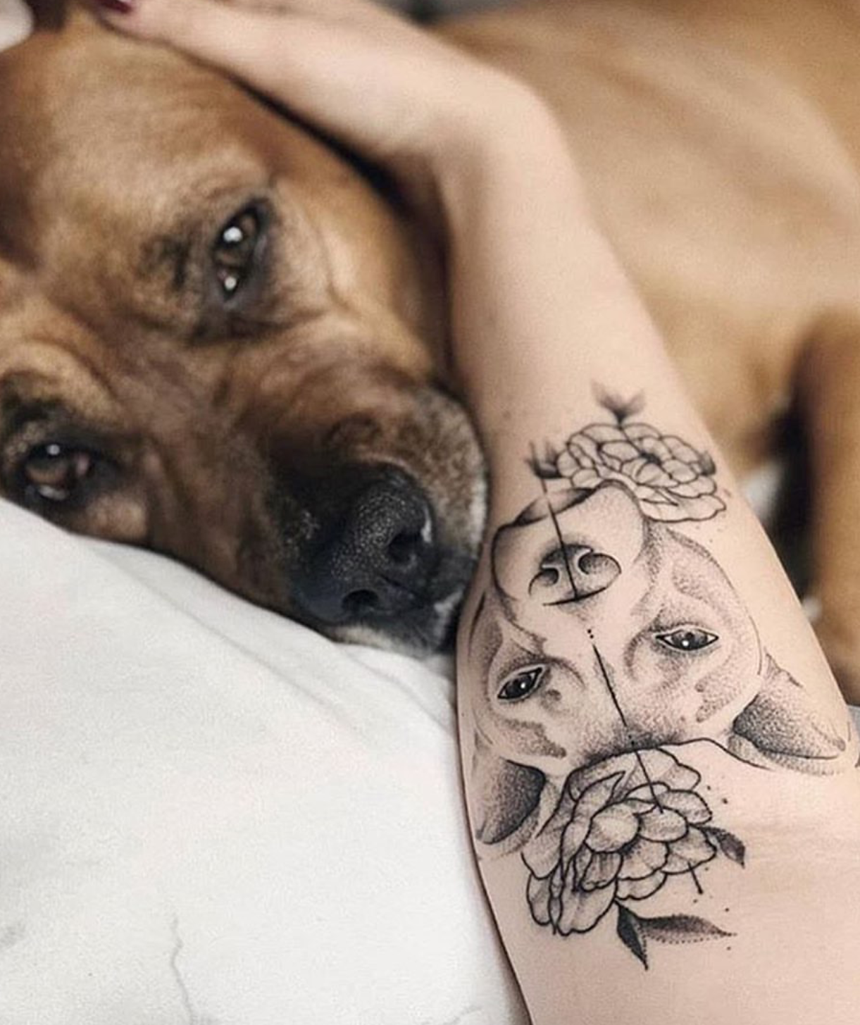 Loving dogs tattoo ideas