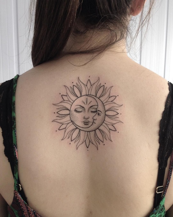 sun-and-moon-tattoo-15 - Tattoo Designs for Women