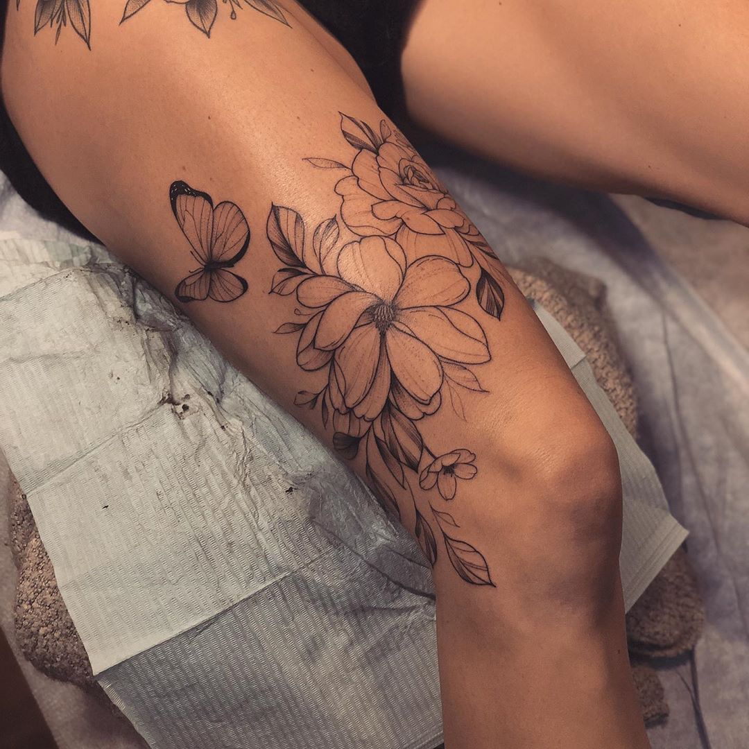 knee-tattoo-30 - Tattoo Designs for Women