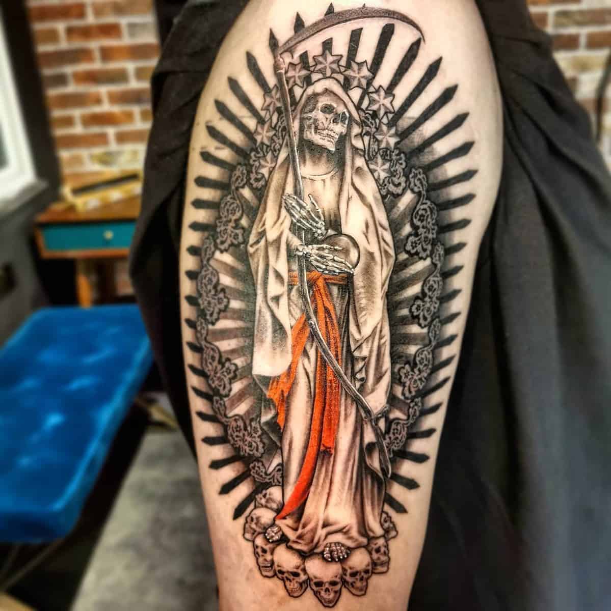 Santa Muerte Tattoos Tattoo Designs For Women Santa Muerte Tattoos Tattoo Designs For Women