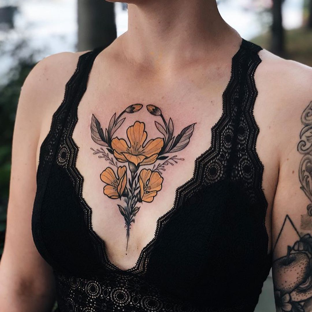 Chest tattoos for women - Tattoo Designs for Women