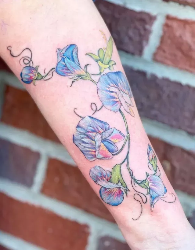 Designs with Sweet pea - Tattoo Designs for Women - Flower